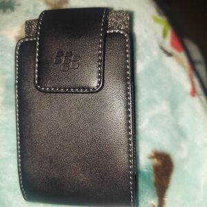 BlackBerry Black Leather Phone Case